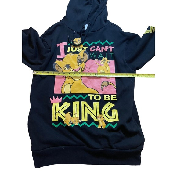 Disney The Lion King Hoodie Unisex Small Simba Art Black Pullover‎ Hipster - Picture 3 of 5